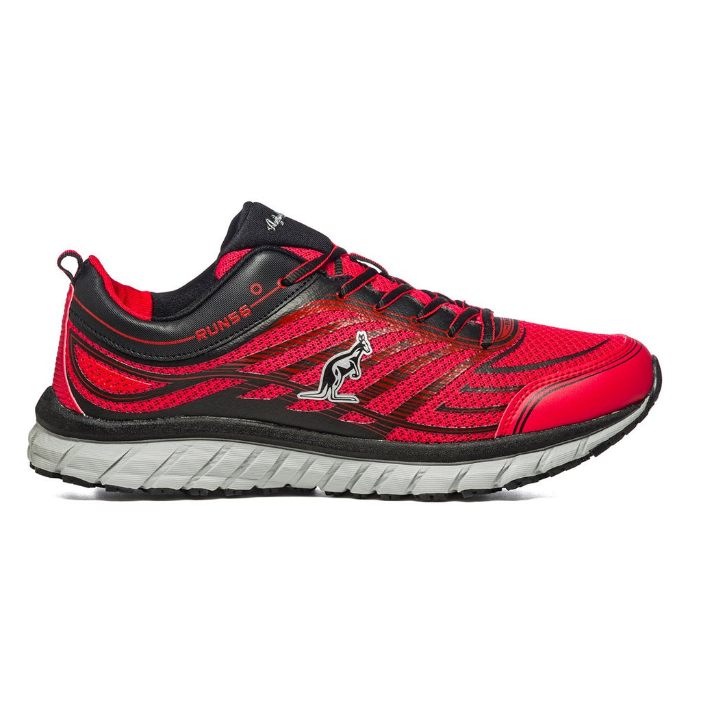 Scarpe da running rosse e nere in tessuto con logo Australian Running 3