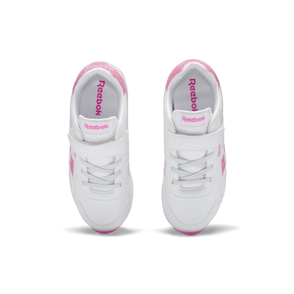 Scarpe da ginnastica bianche da bambina con dettagli rosa Reebok Royal Classic Jogger 3.0