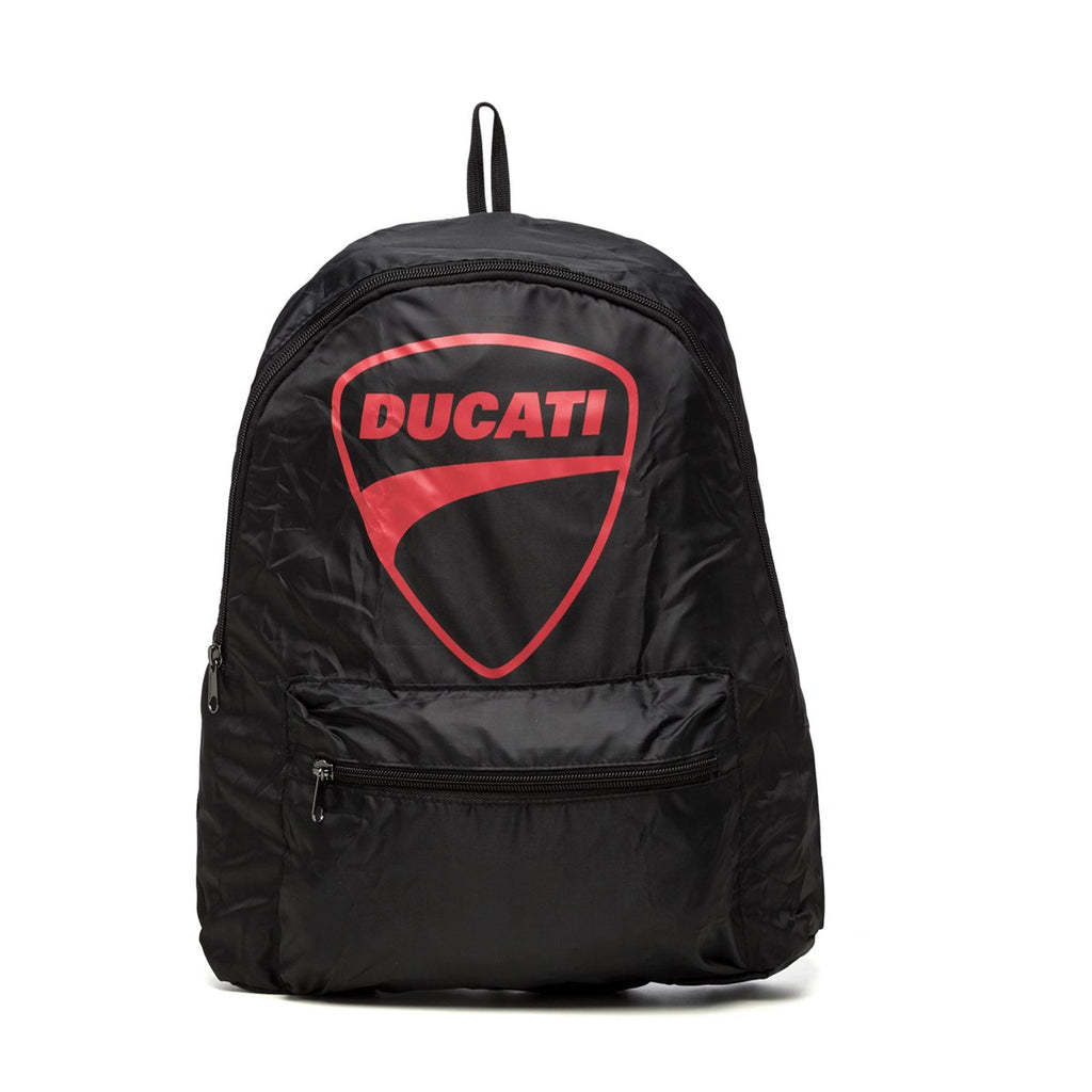 Zaino foldable nero in nylon Ducati