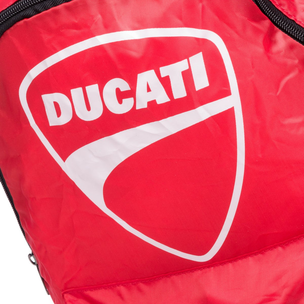 Zaino foldable rosso in nylon Ducati