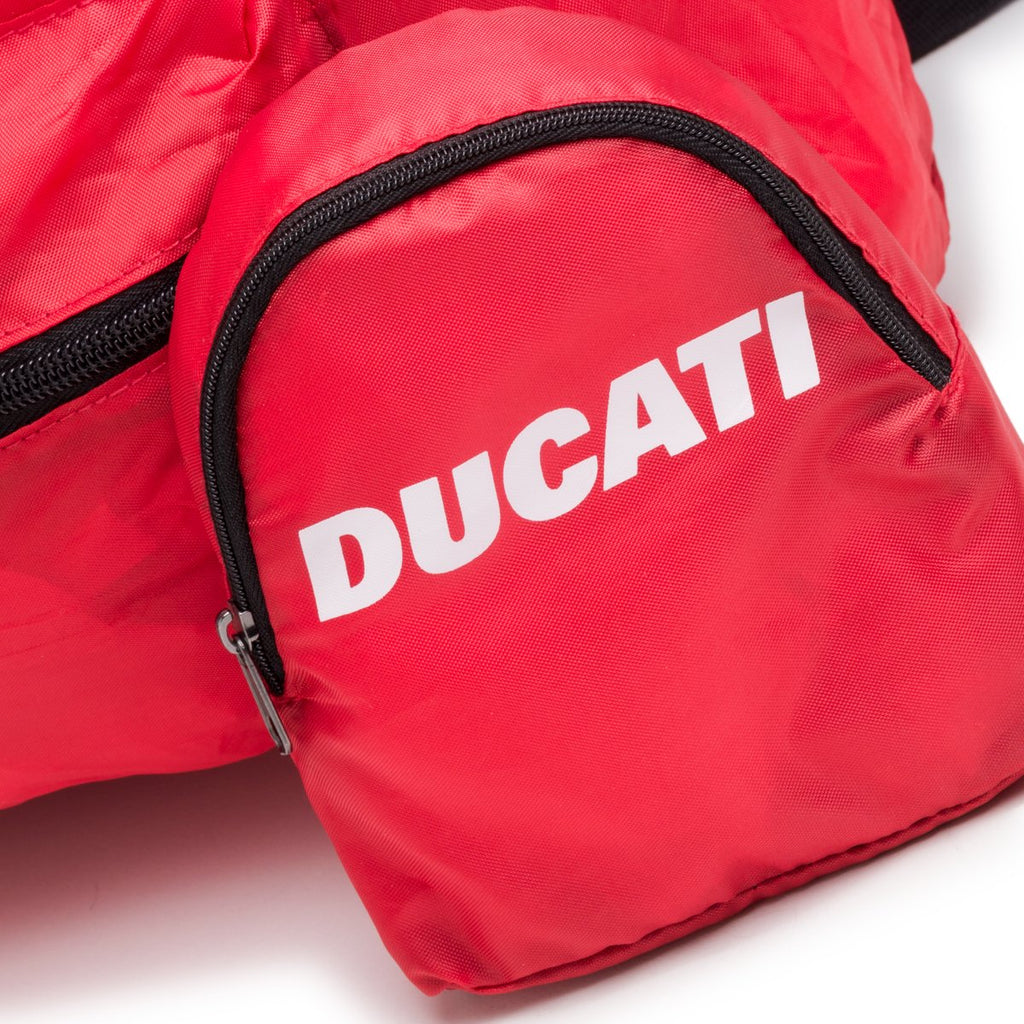 Zaino foldable rosso in nylon Ducati