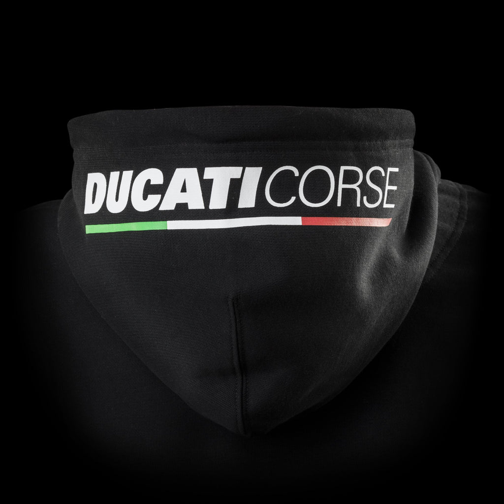 Felpa con cappuccio nera Ducati Corse Austin