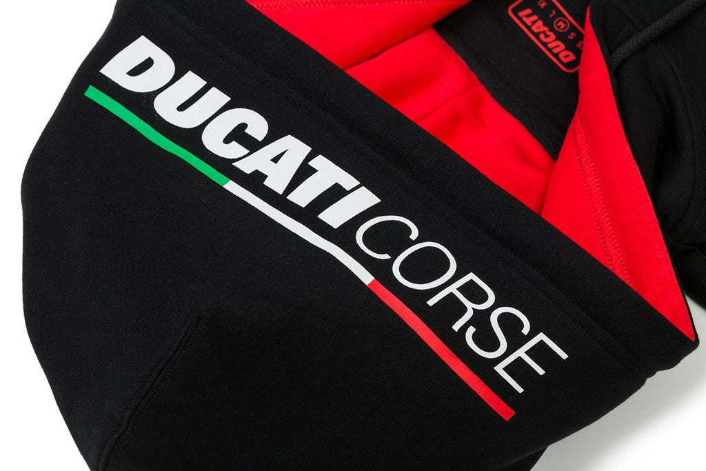 Felpa con cappuccio nera Ducati Corse Austin