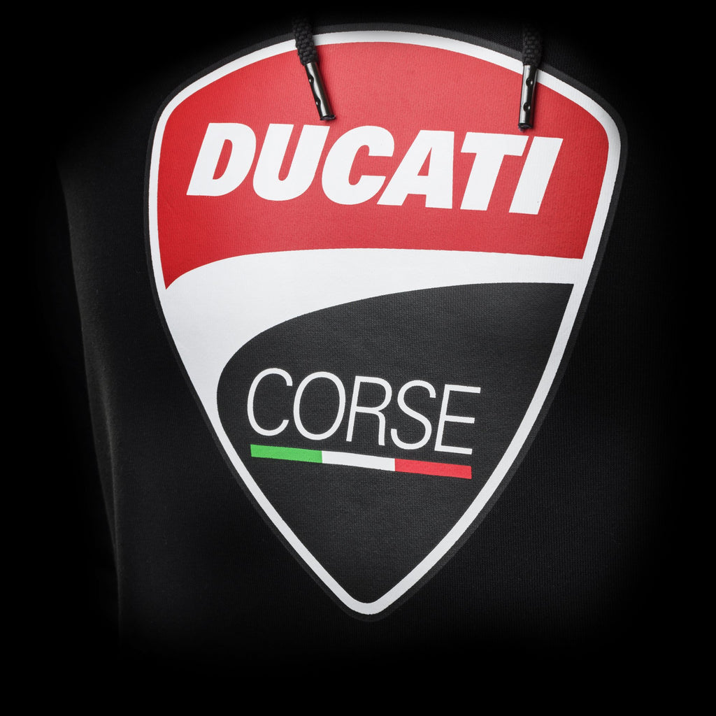 Felpa con cappuccio nera Ducati Corse Austin