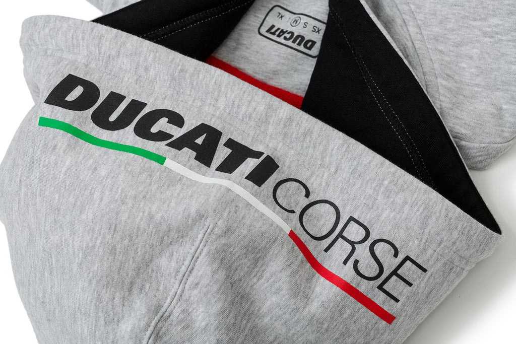 Felpa con cappuccio grigia Ducati Corse Austin