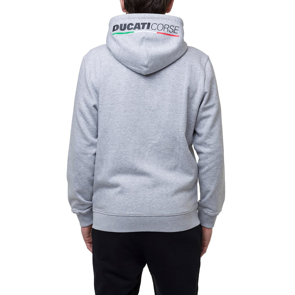 Felpa con cappuccio full-zip grigia Ducati Corse Arthur