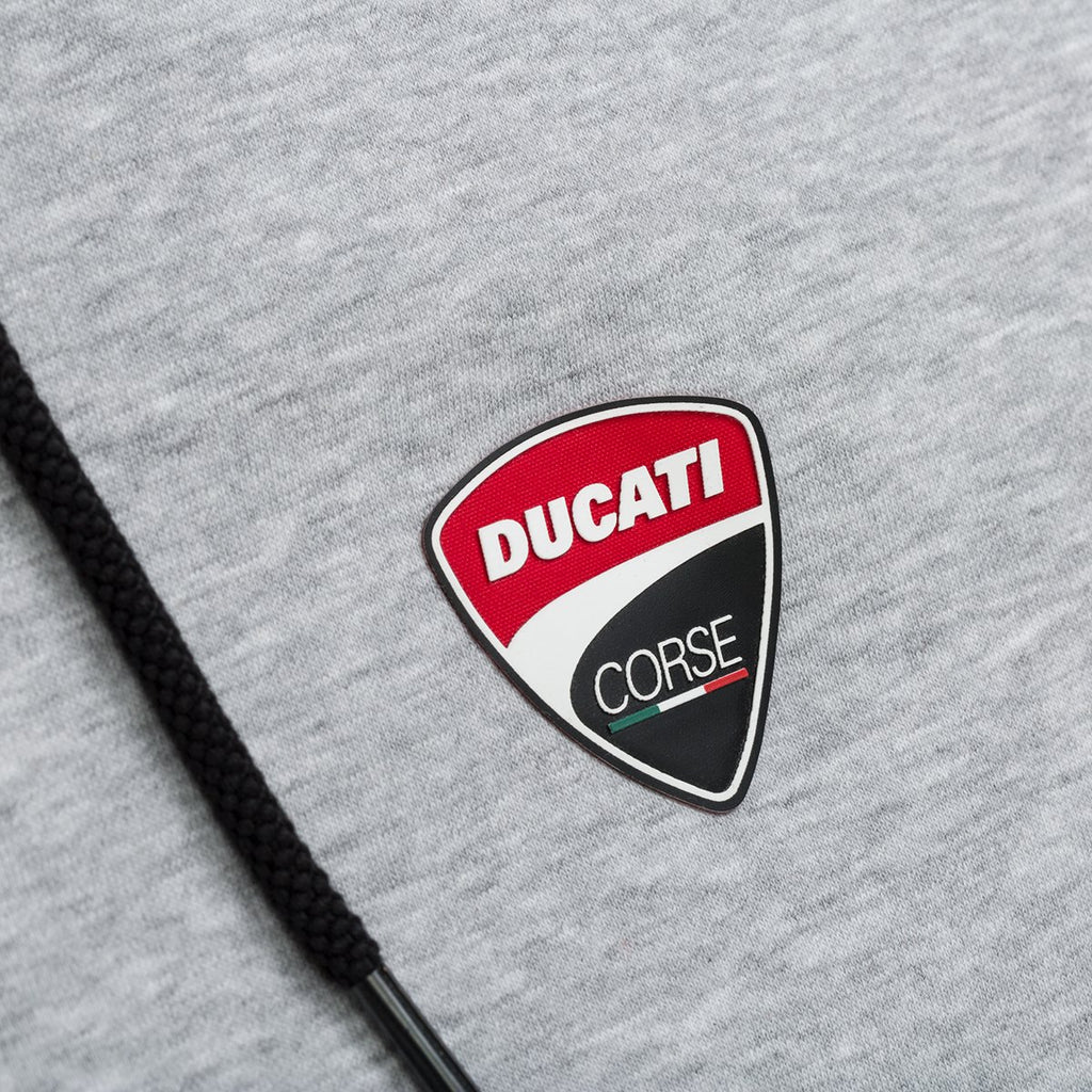 Felpa con cappuccio full-zip grigia Ducati Corse Arthur