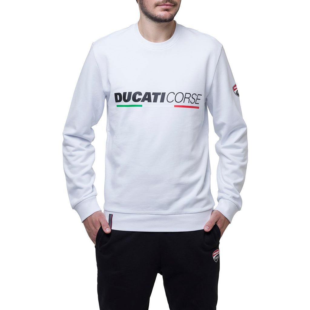 Felpa girocollo bianca Ducati Corse Alvar