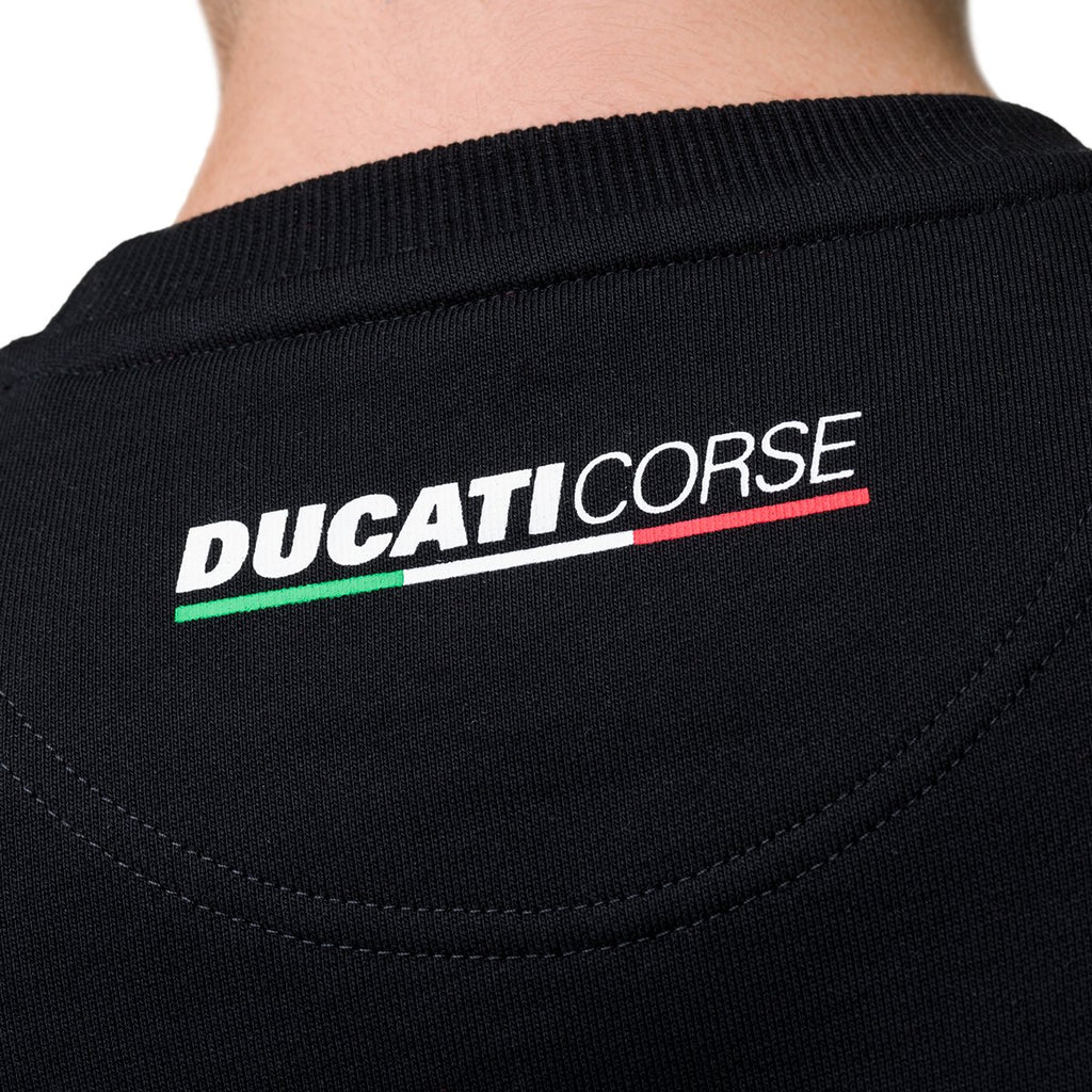 Felpa girocollo nera Ducati Corse Alvar