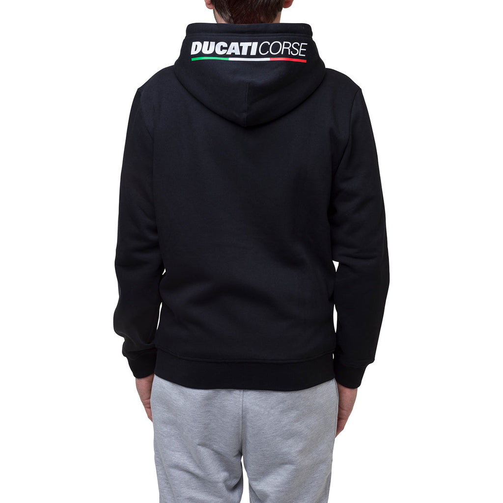 Felpa con cappuccio full-zip nera Ducati Corse Arthur