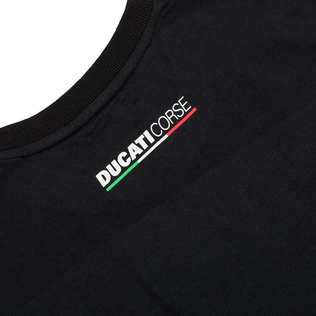 T-shirt nera con badge Ducati Corse Agar