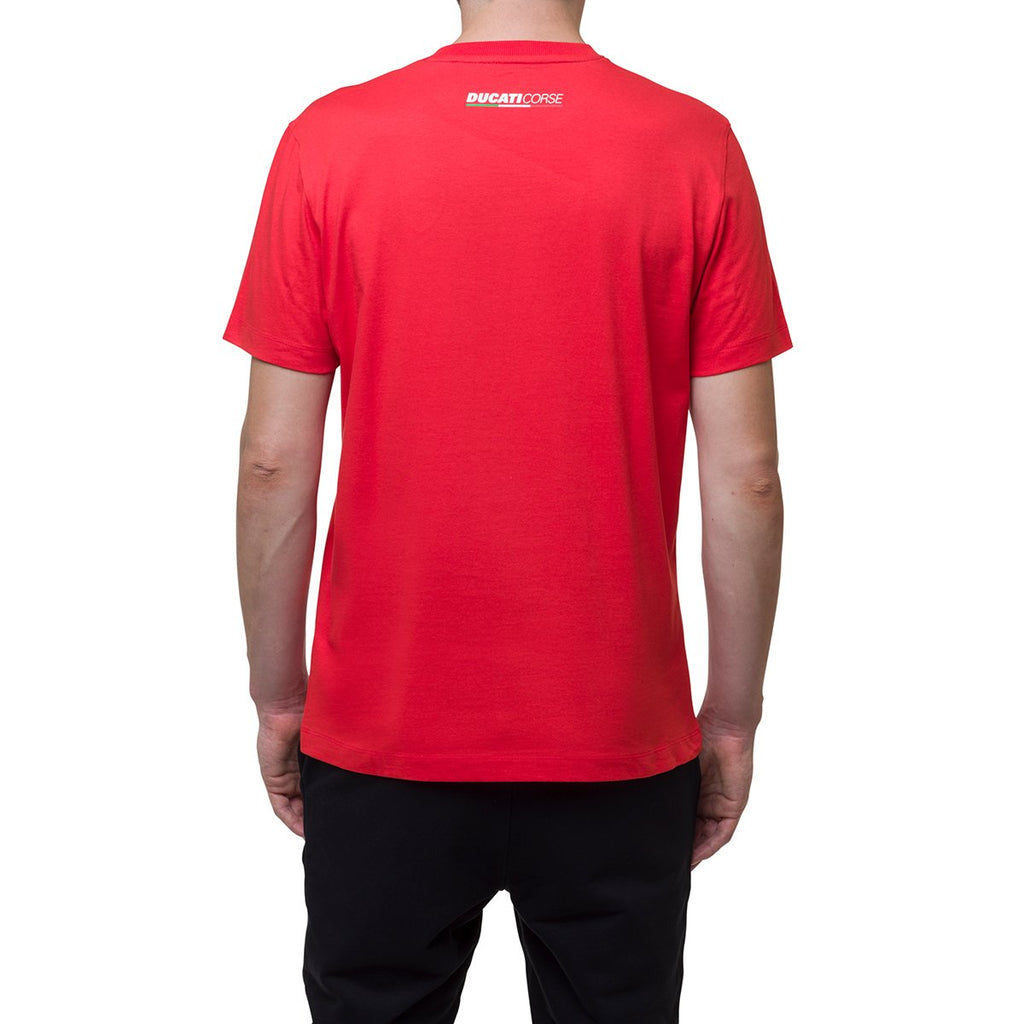 T-shirt rossa con badge Ducati Corse Agar