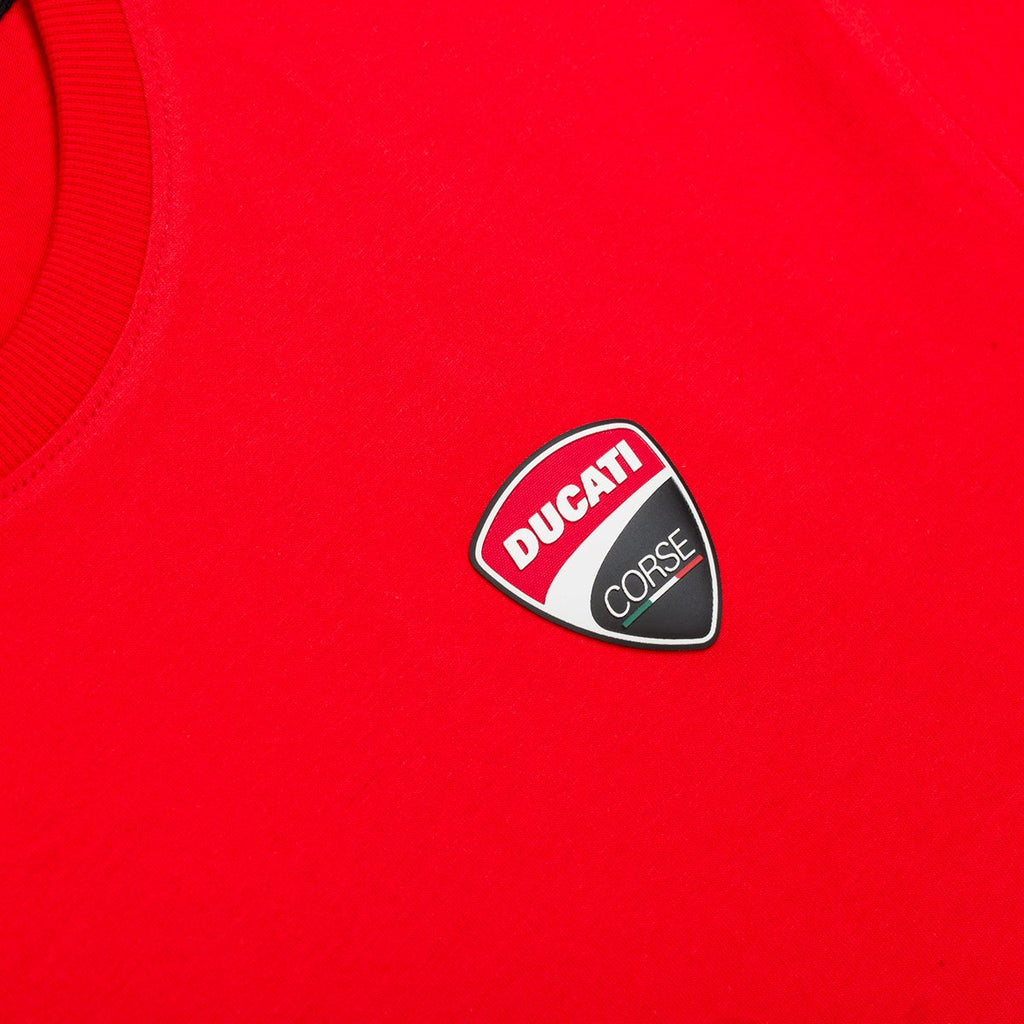 T-shirt rossa con badge Ducati Corse Agar