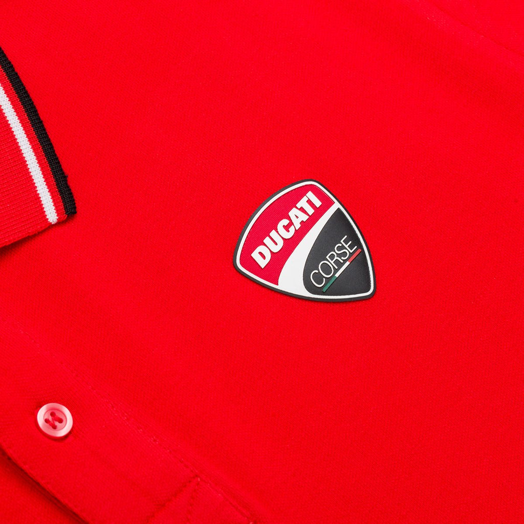 Polo rossa con profili a contrasto Ducati Corse Archie