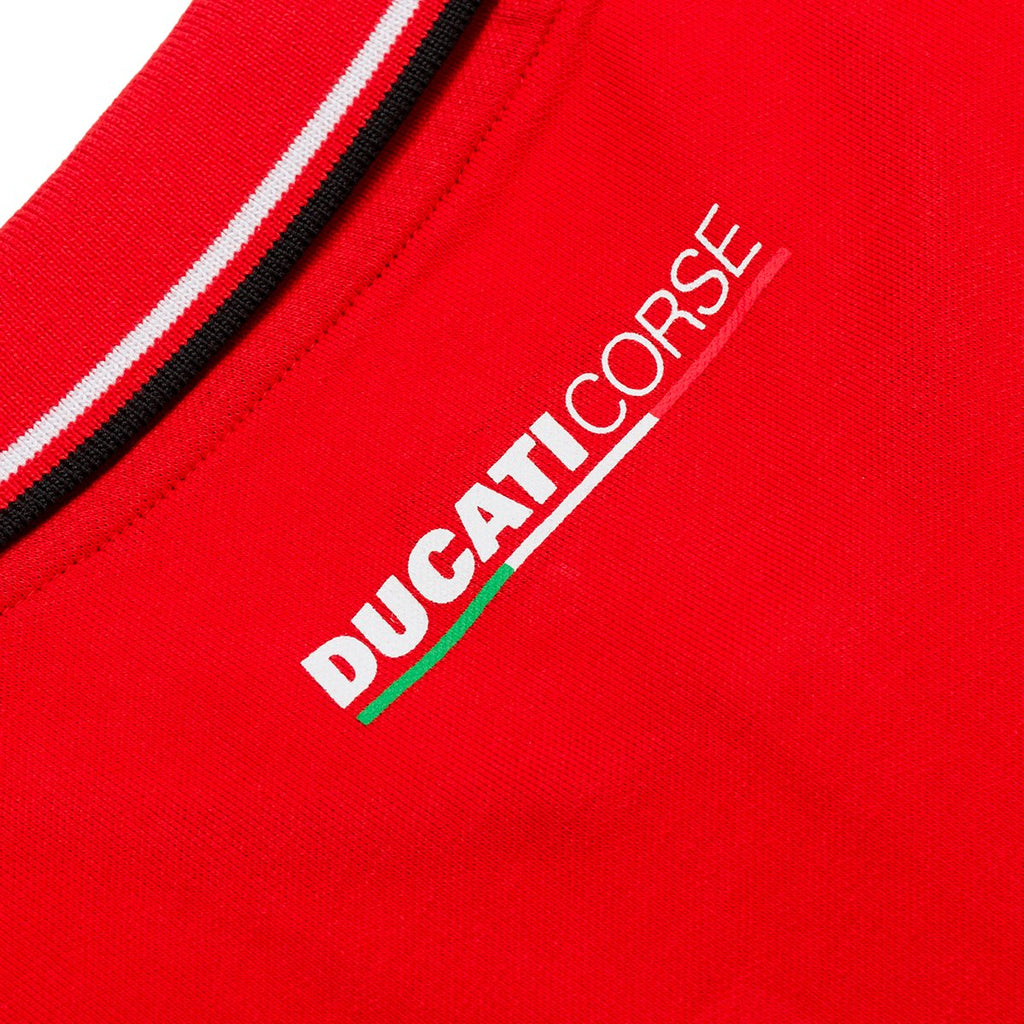 Polo rossa con profili a contrasto Ducati Corse Archie