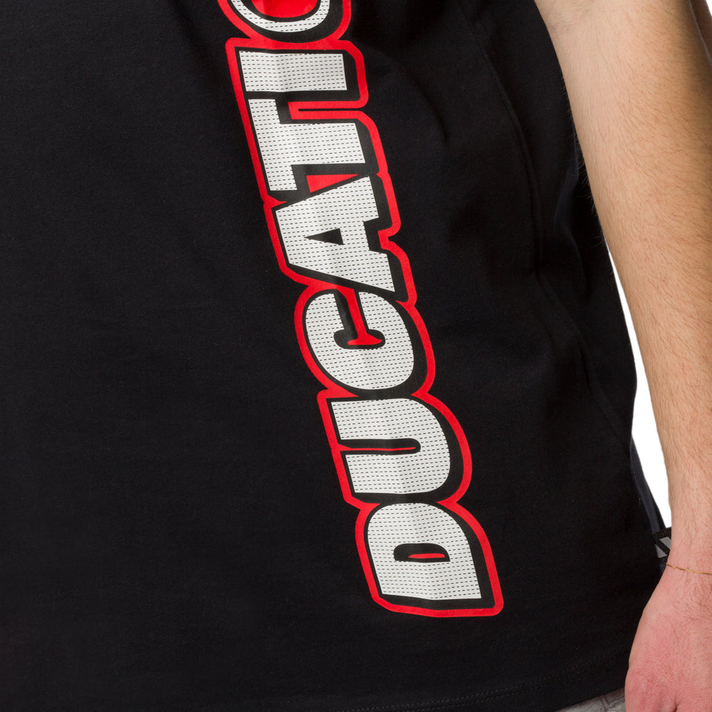 T-shirt nera da uomo con logo Ducati Corse Sidecar