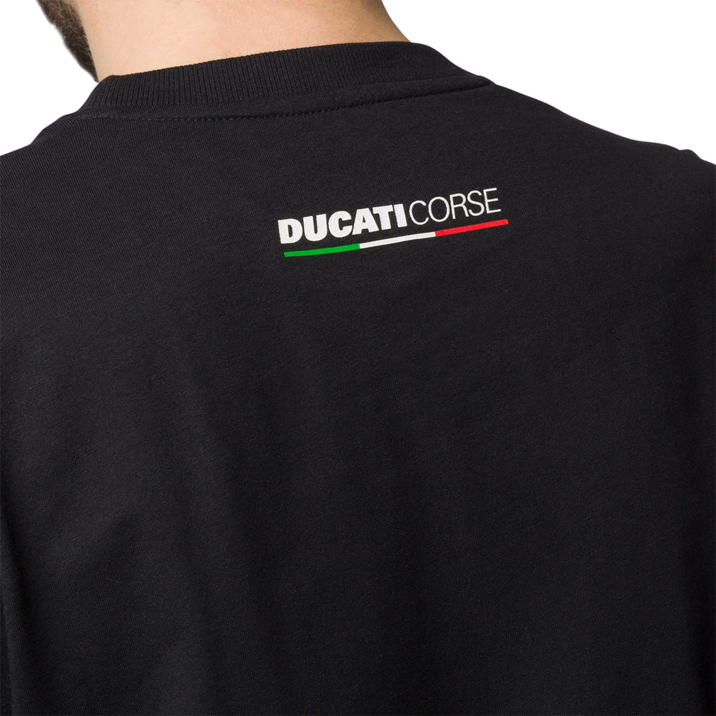 T-shirt nera da uomo con logo Ducati Corse Sidecar