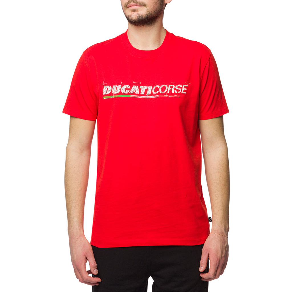 T-shirt rossa da uomo con logo Ducati Corse Edo 2