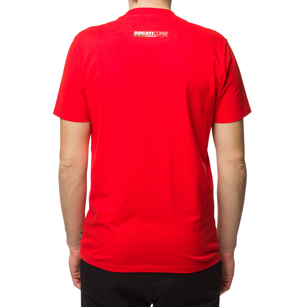 T-shirt rossa da uomo con logo Ducati Corse Edo 2