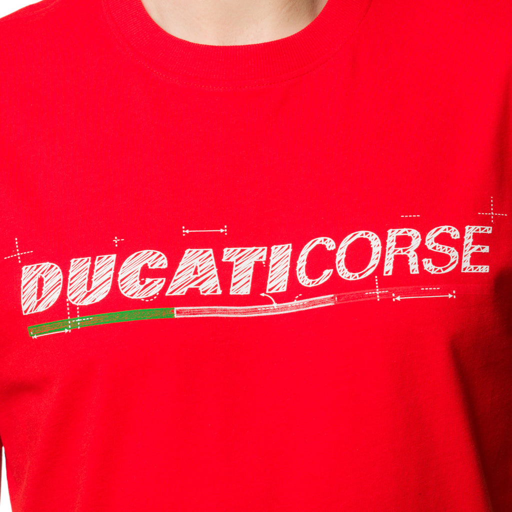 T-shirt rossa da uomo con logo Ducati Corse Edo 2