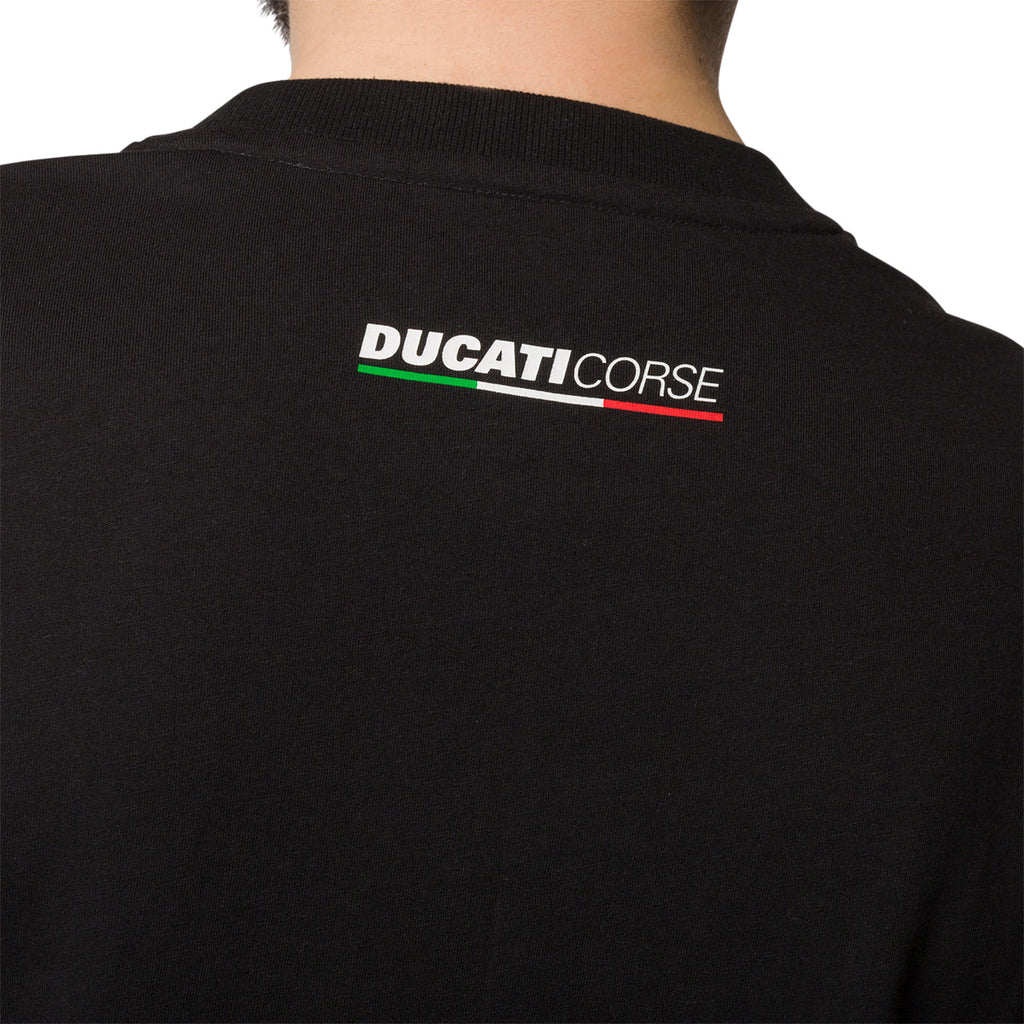 T-shirt nera da uomo con logo camouflage Ducati Corse Ero 2