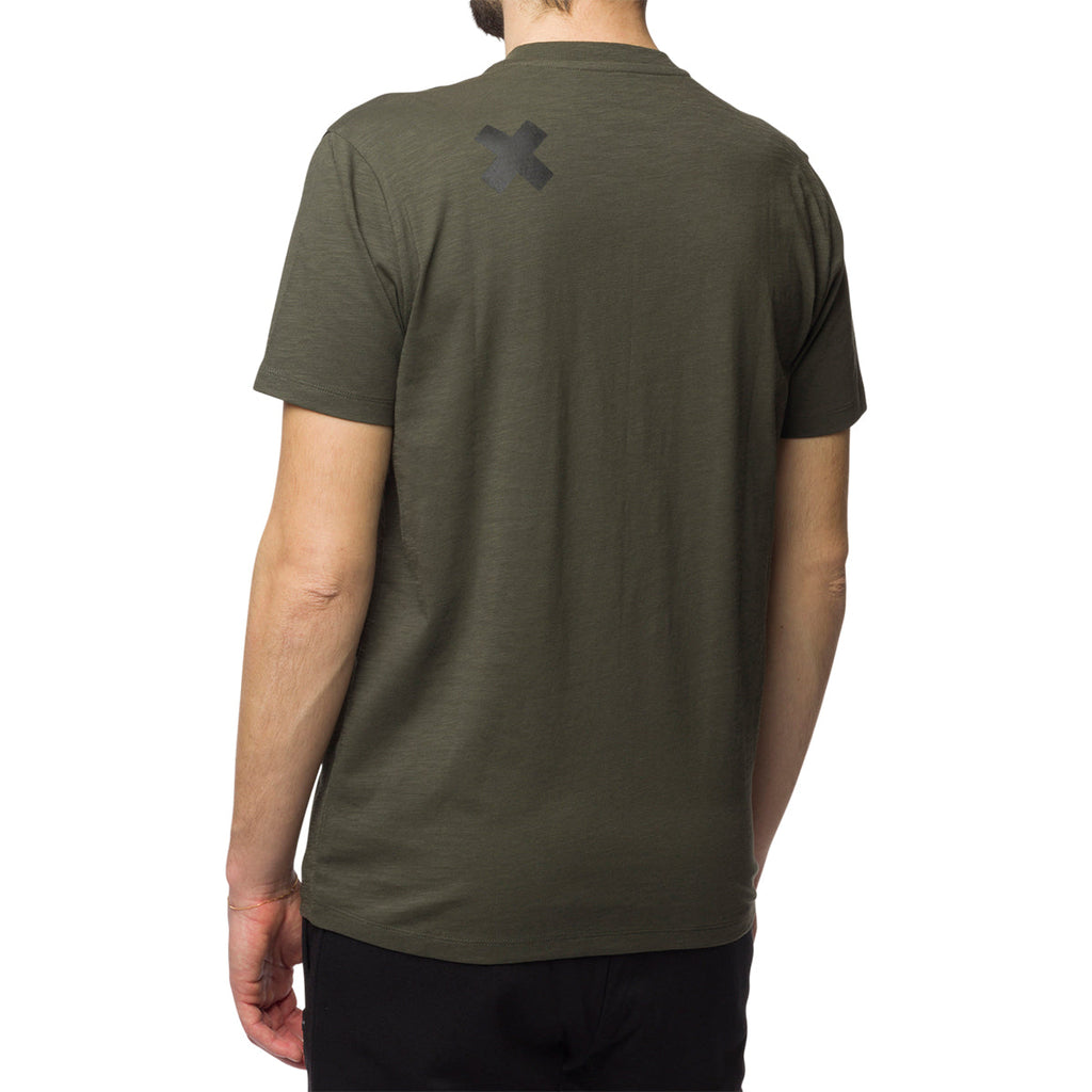 T-shirt verde da uomo con logo sul petto Scrambler Ducati X-Shirt