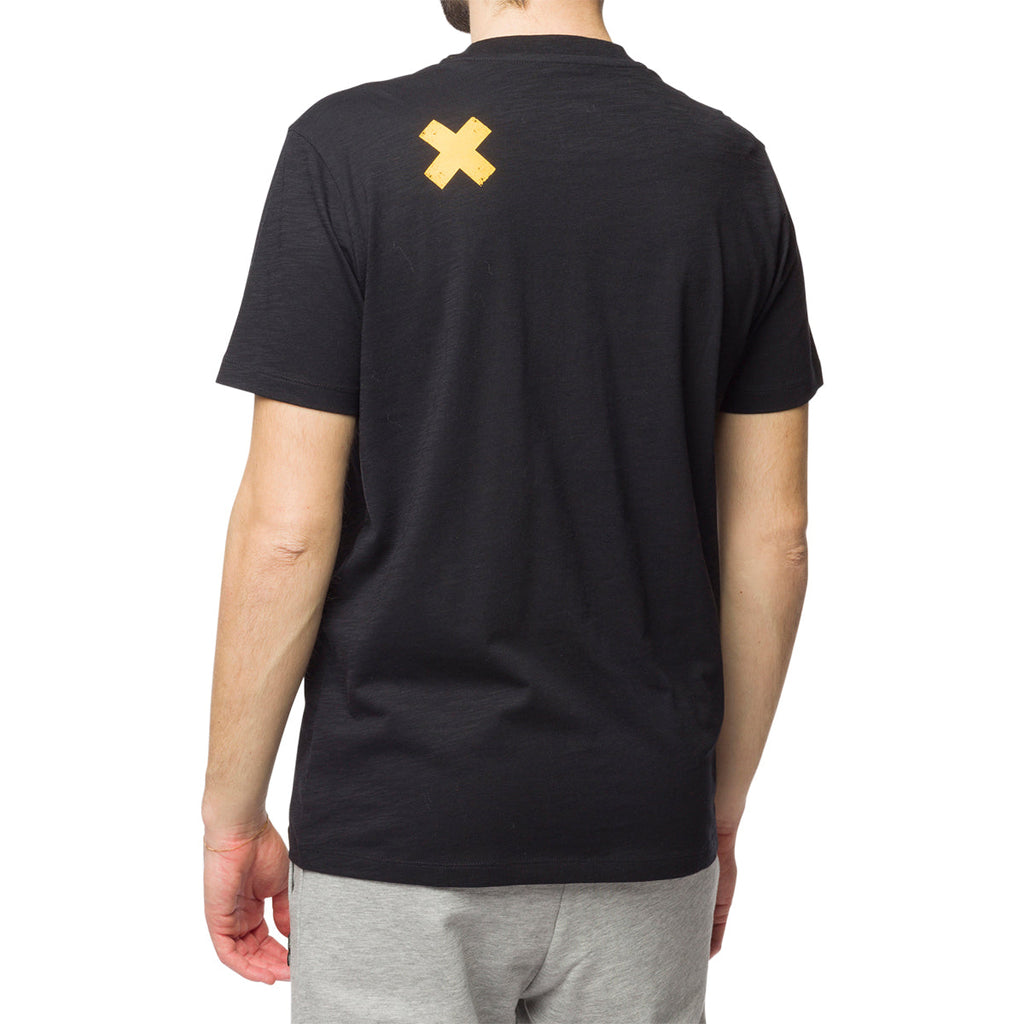 T-shirt nera da uomo con logo sul petto Scrambler Ducati Heritage Patch