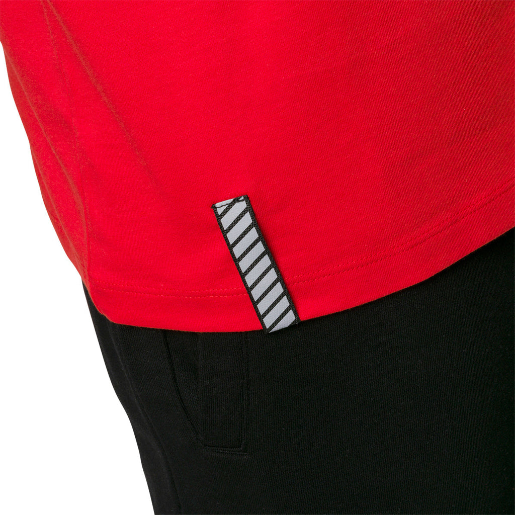 T-shirt rossa da uomo con badge sul petto Ducati Corse T-Stripe