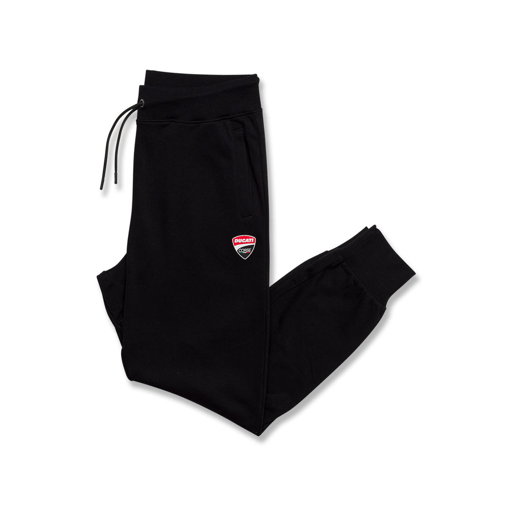 Pantaloni joggers neri da uomo con logo Ducati Corse Agar Trainer