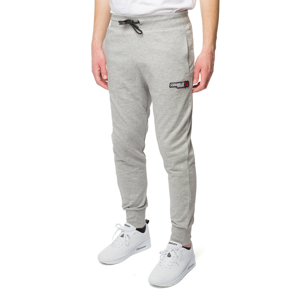 Pantaloni joggers grigi da uomo con logo Scrambler Ducati Cargo X