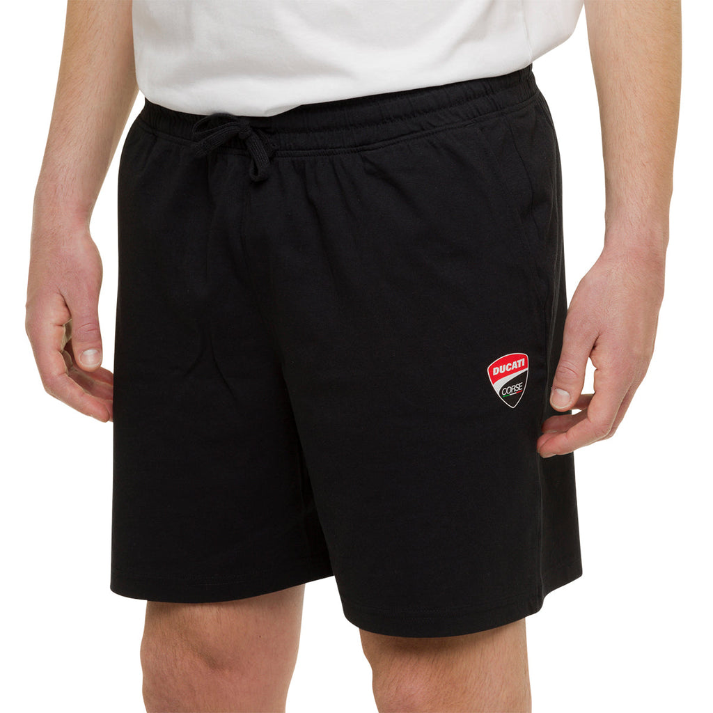 Pantaloncini neri da uomo con logo Ducati Corse Erminio