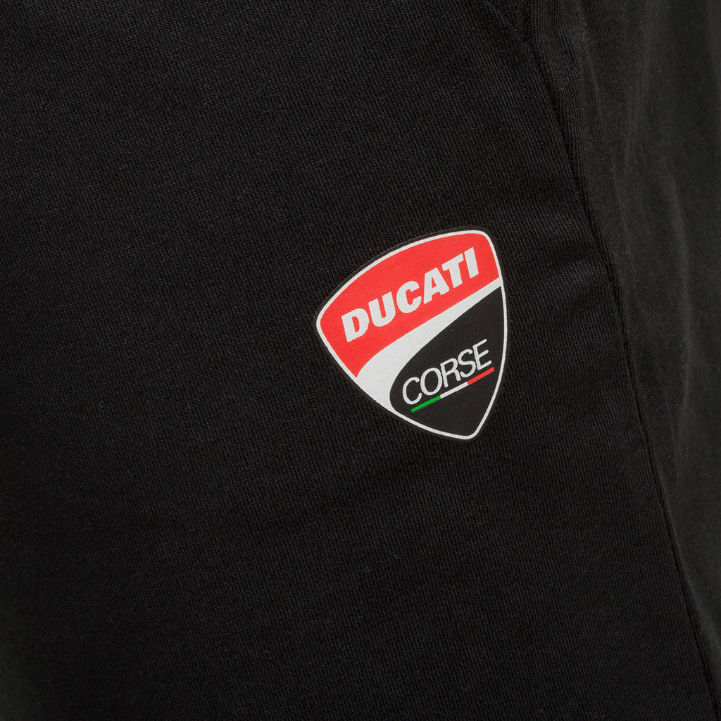 Pantaloncini neri da uomo con logo Ducati Corse Erminio