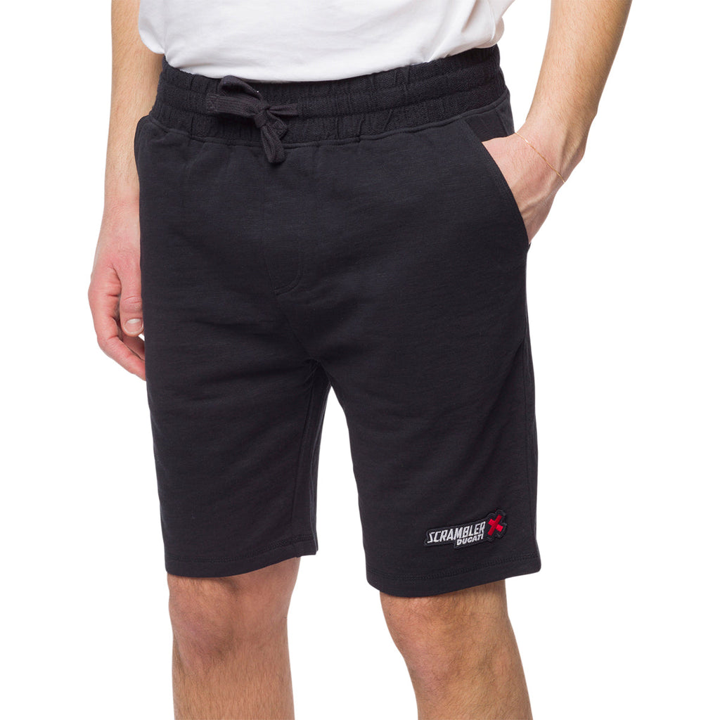 Pantaloncini neri da uomo con logo Scrambler Ducati X Shorts