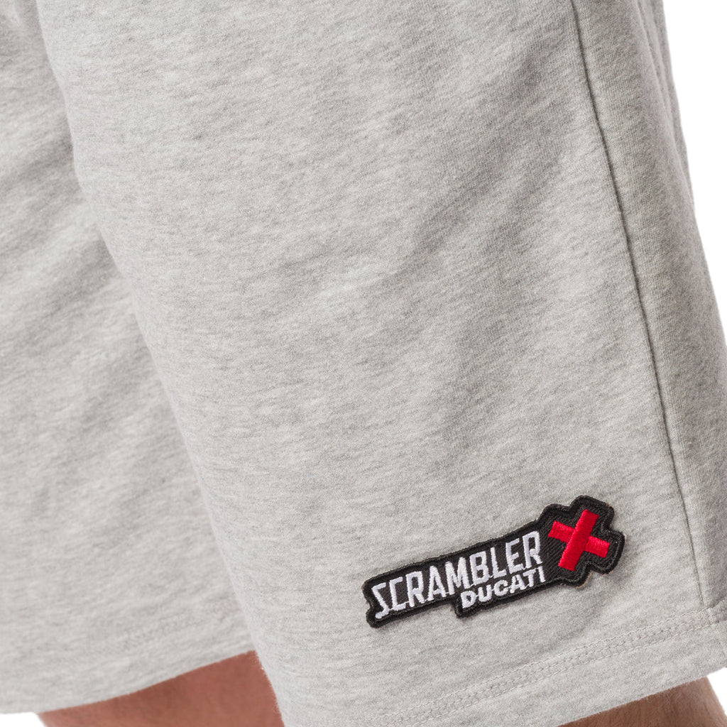 Pantaloncini grigi da uomo con logo Scrambler Ducati X Shorts