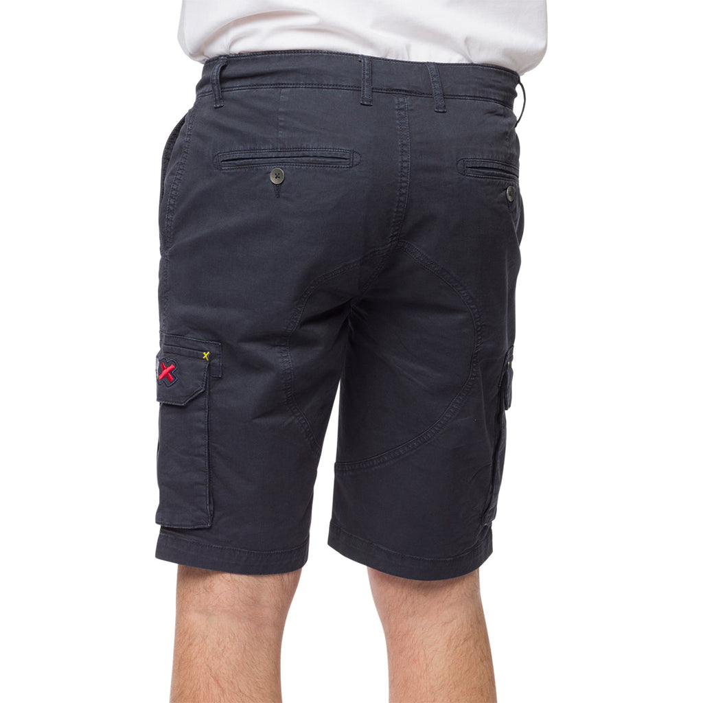 Pantaloncini bermuda blu navy da uomo con tasconi Scrambler Ducati X Cargo Shorts