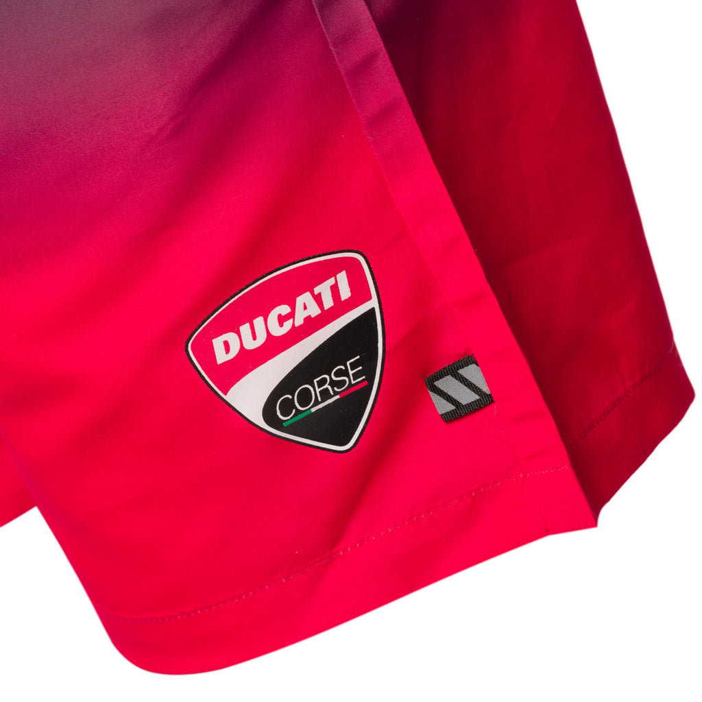 Costume da bagno da uomo nero e rosso Ducati Corse