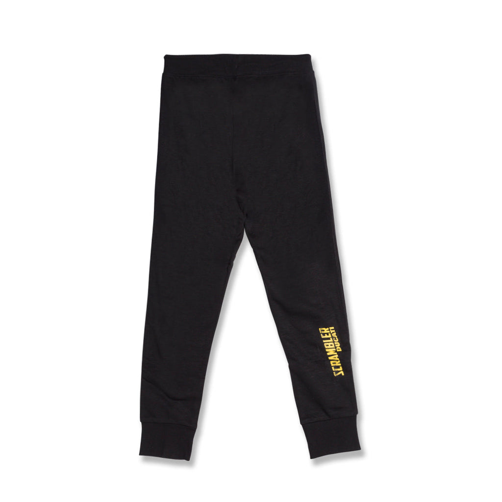 Pantaloni joggers neri da uomo con logo Scrambler Ducati