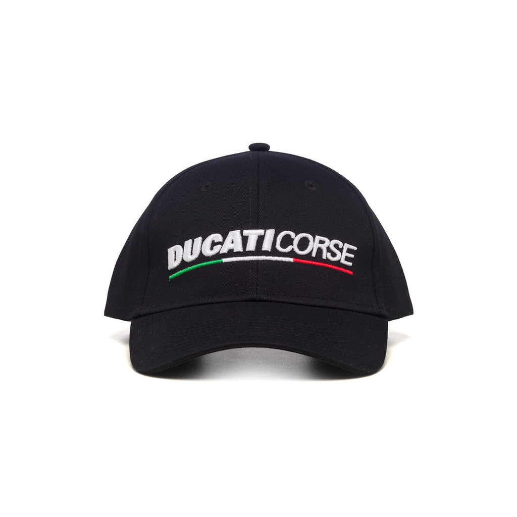 Cappellino nero con logo ricamato Ducati Corse