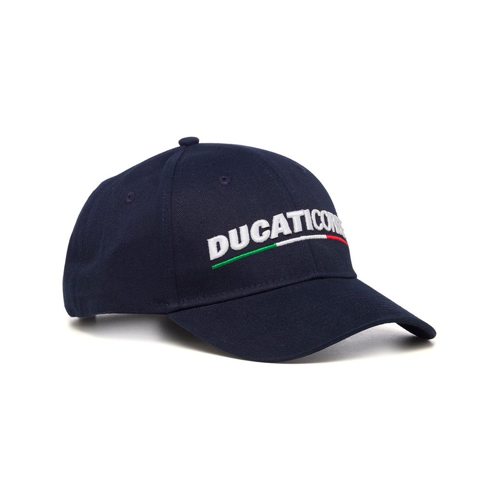 Cappellino blu con logo ricamato Ducati Corse