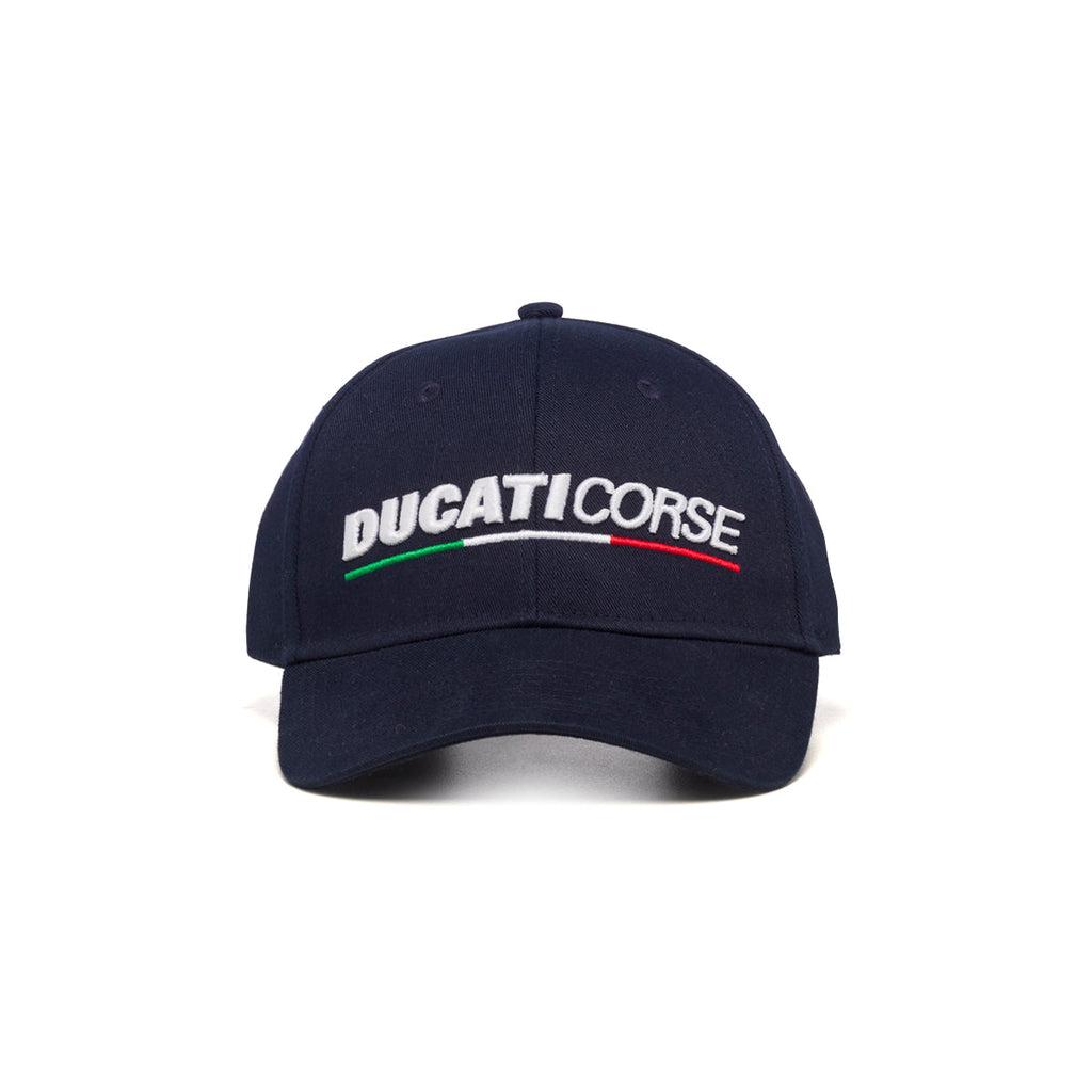 Cappellino blu con logo ricamato Ducati Corse