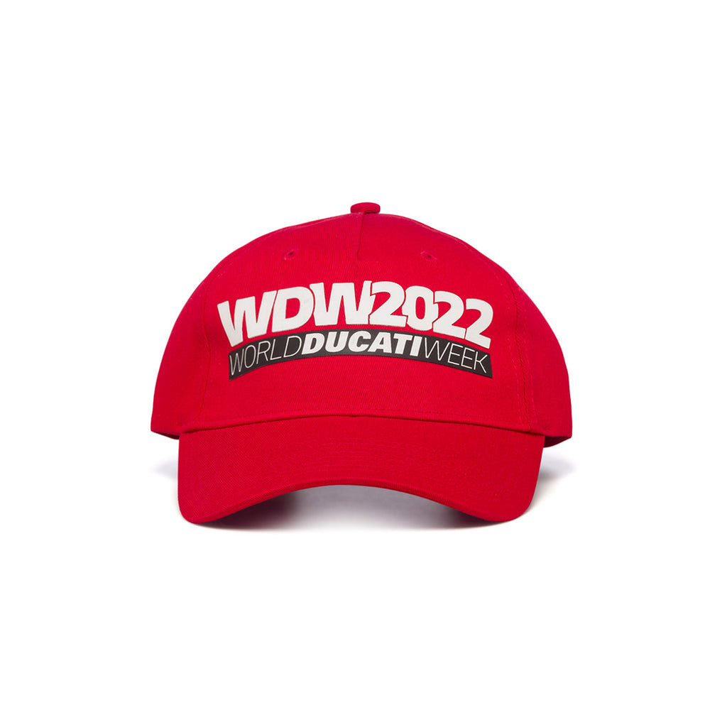 Cappellino rosso con logo World Ducati Week 2022