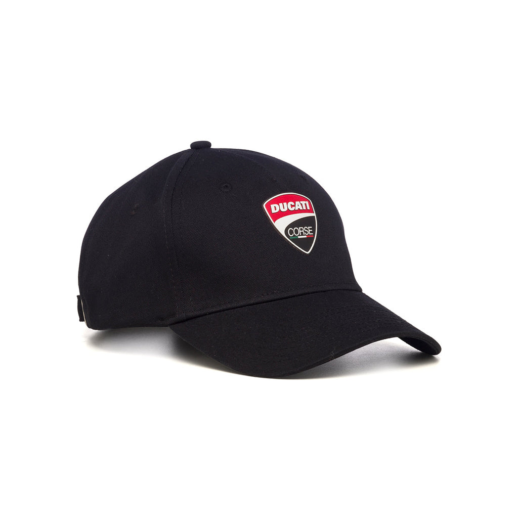 Cappellino nero con badge gommato Ducati Corse