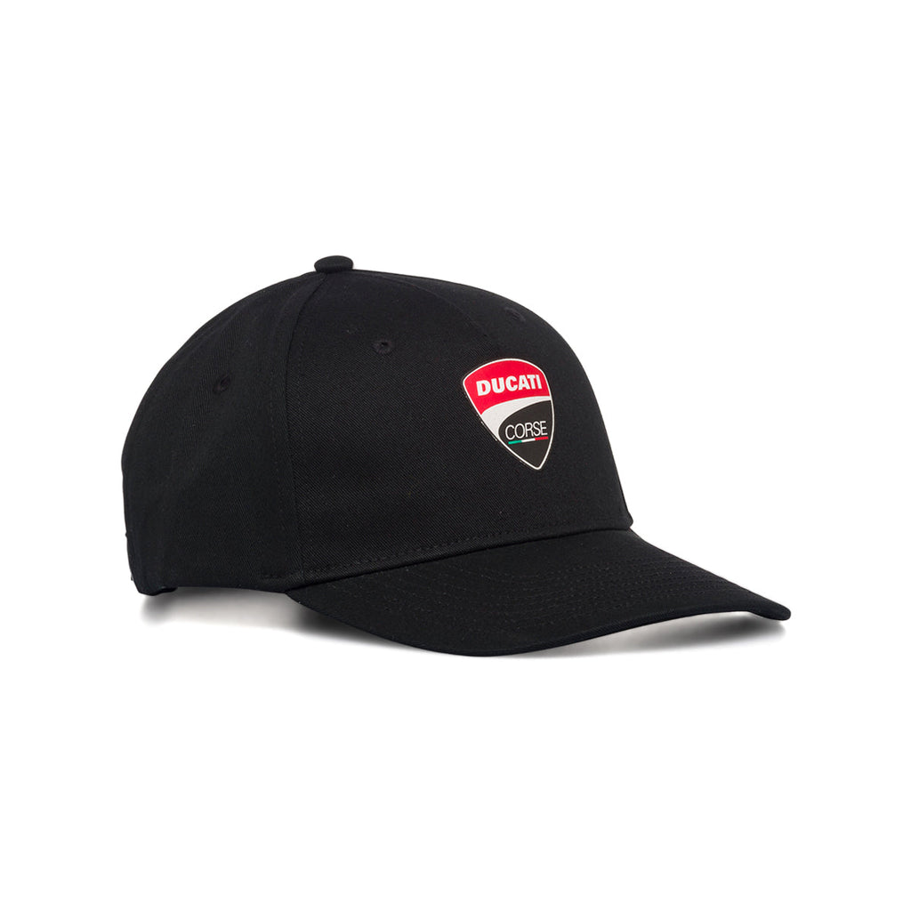 Cappellino nero con badge gommato Ducati Corse