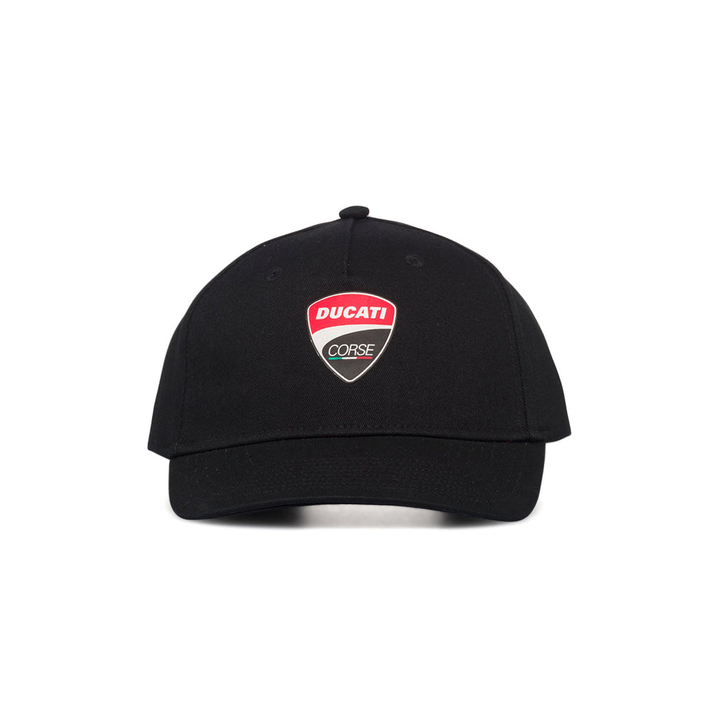 Cappellino nero con badge gommato Ducati Corse