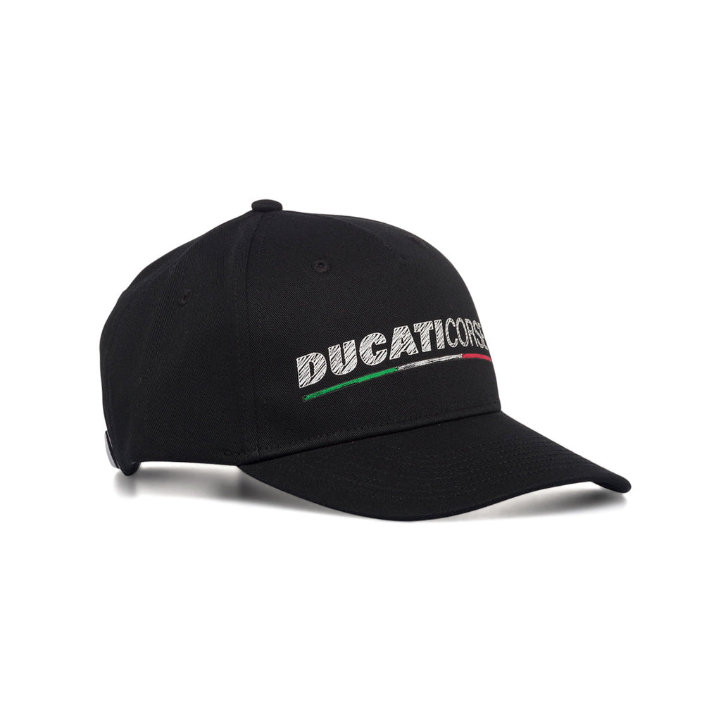 Cappellino nero con stampa logo Ducati Corse