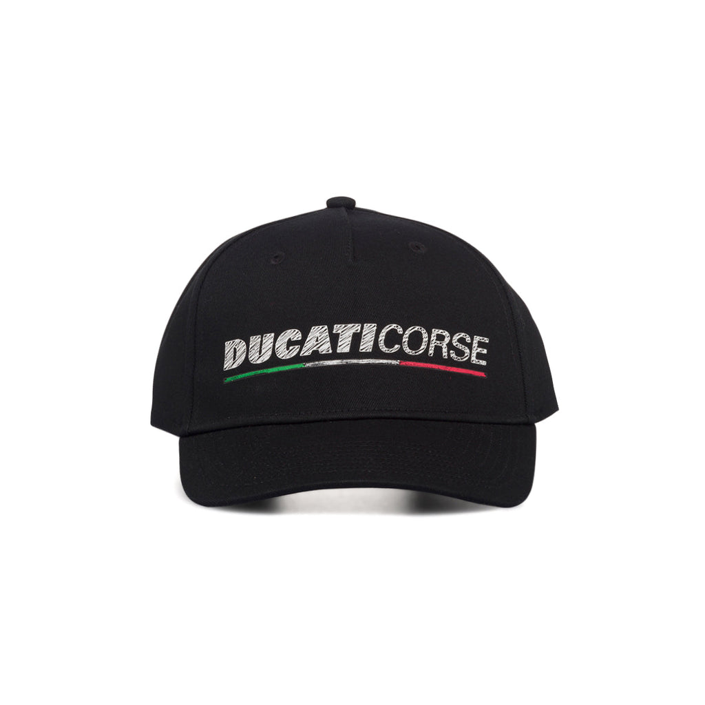 Cappellino nero con stampa logo Ducati Corse