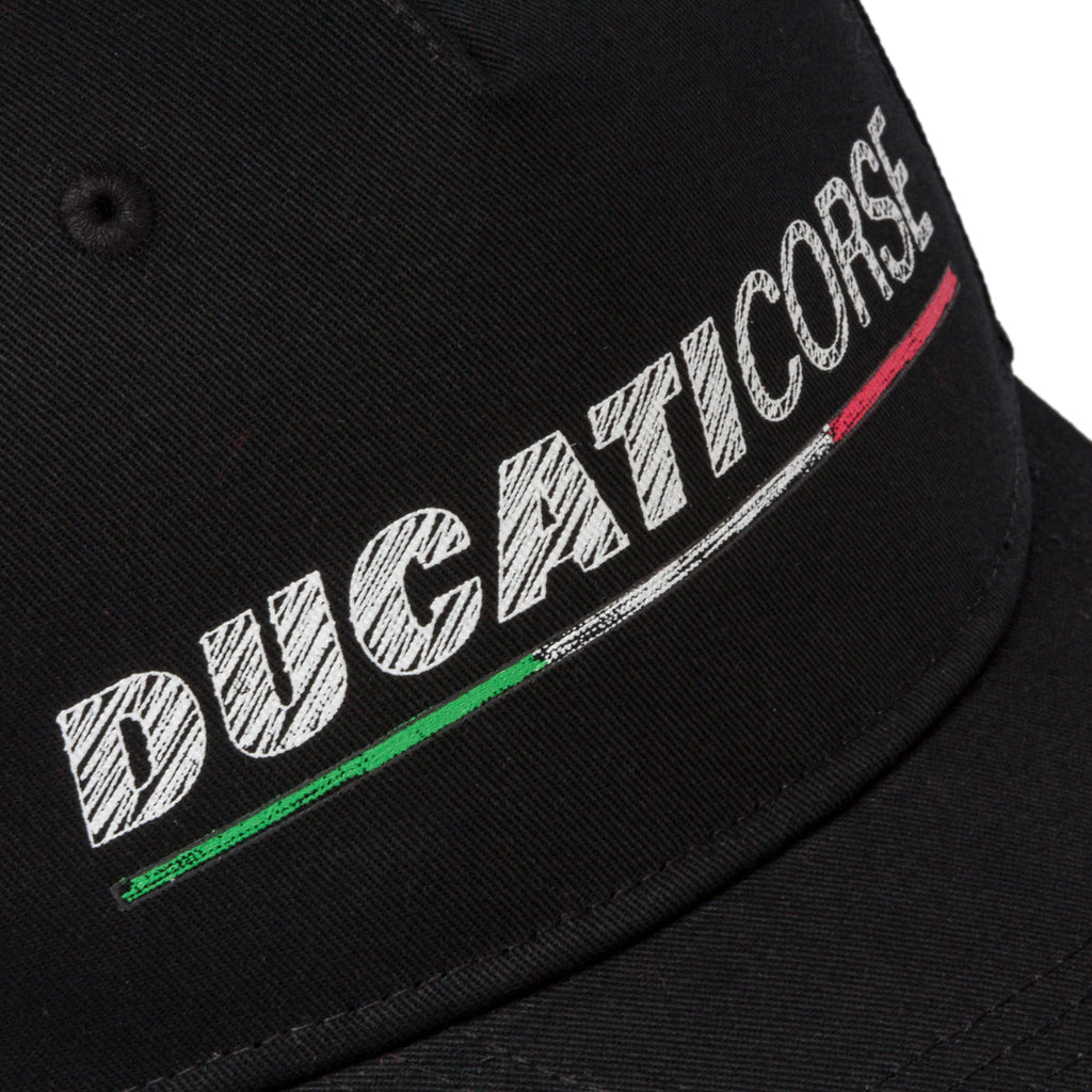 Cappellino nero con stampa logo Ducati Corse