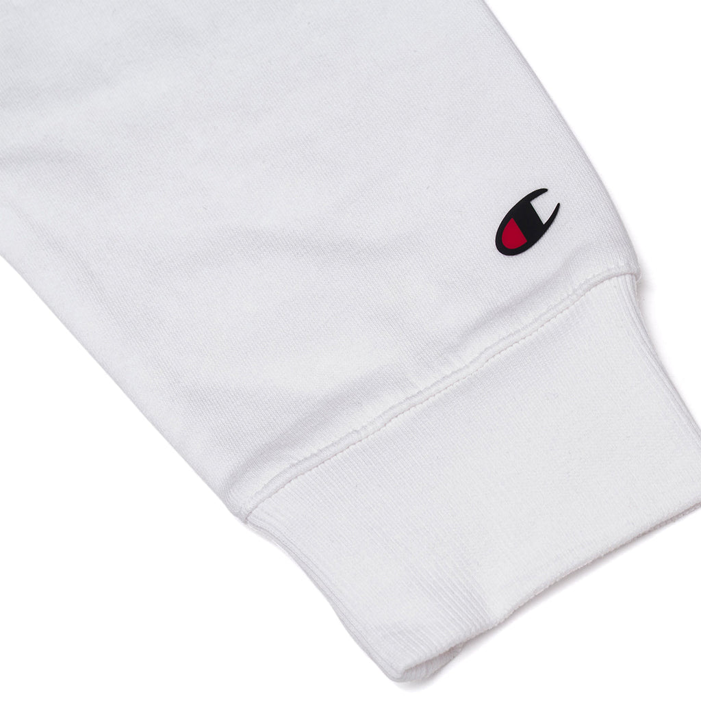 Felpa con cappuccio bianca da bambina con logo Champion