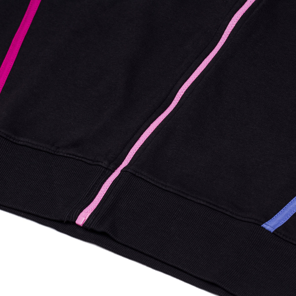 Felpa con cappuccio e zip nera da bambina con logo Champion
