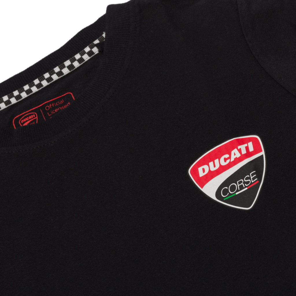 Maglia a maniche lunghe nera da bambino Ducati Agar K